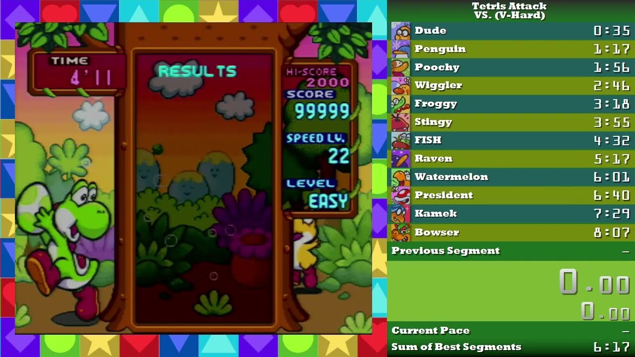 Tetris Attack 99999 4:11 IGT