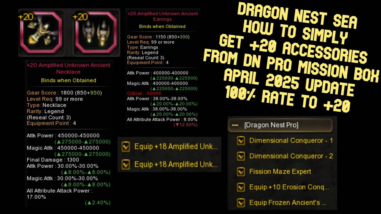 How To Simply Get +20 Ancient Accessories From DN Pro Mission Box DN SEA April 2025 Update
