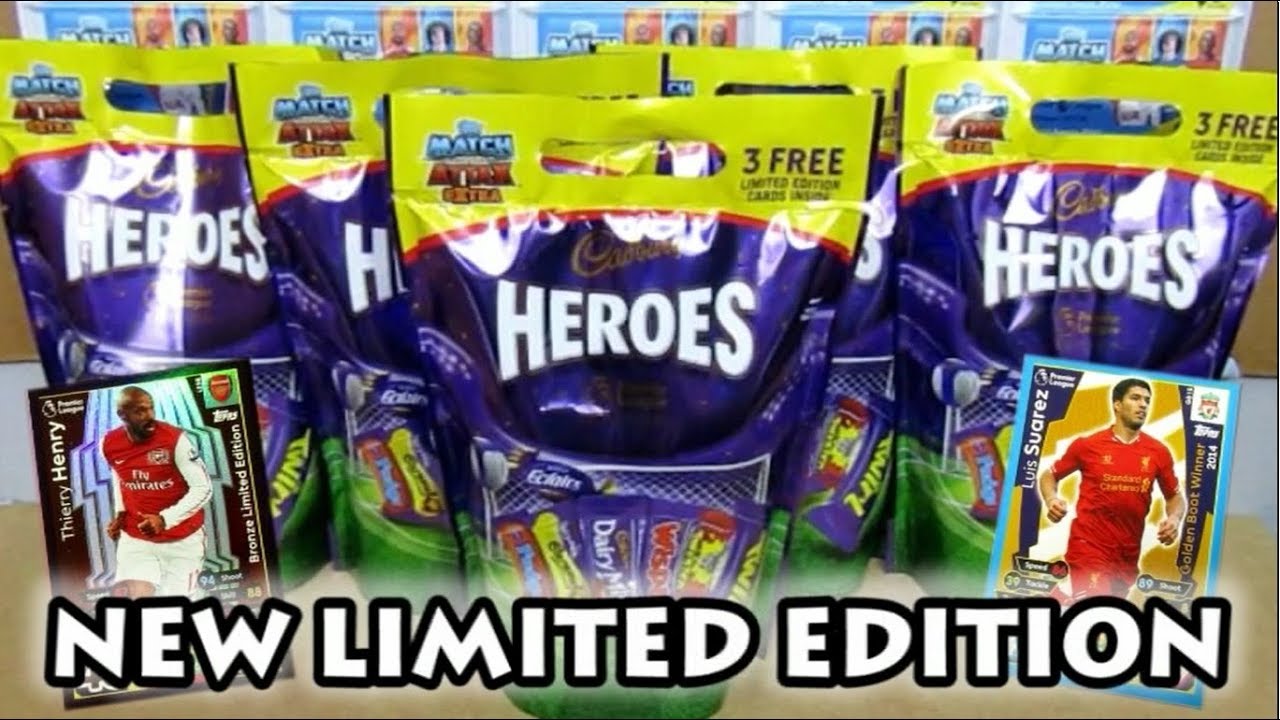 New Match Attax Extra 17/18 Cadbury Heroes Pouches Opening X5 | Thierry Henry Limited Edition Card