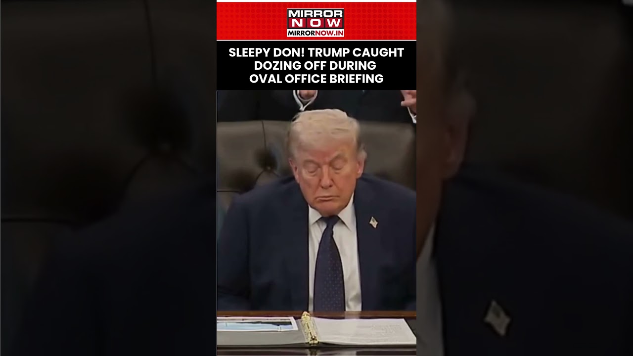 Трампа застали спящим во время брифинга в Белом доме? Новое видео вызвало дискуссию о здоровье #S...
