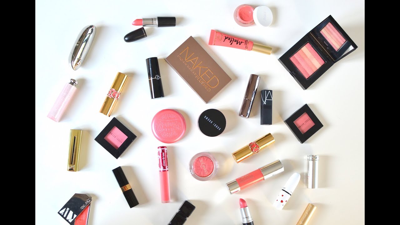 Ma collection de rouges à lèvres & blushes corail