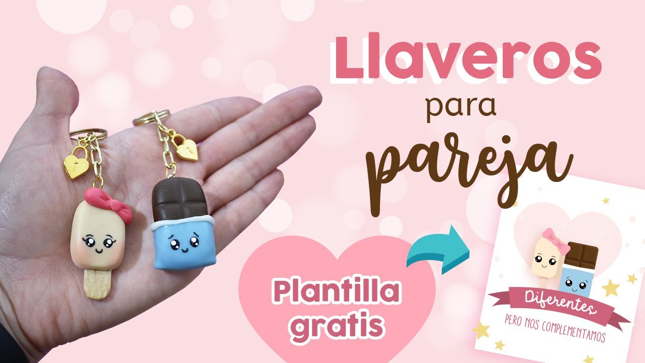 💁‍♀️❣️ Llaveros de porcelana fría para parejas