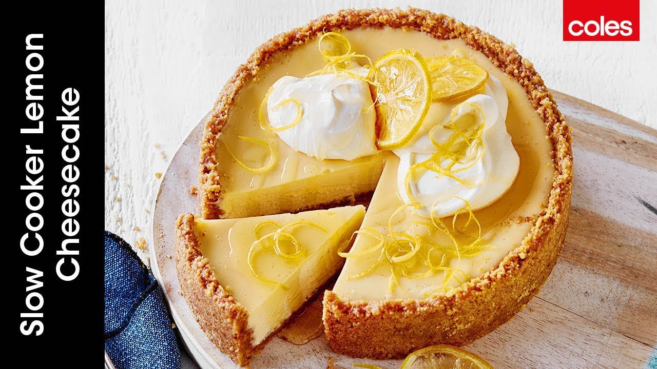 Slow cooker lemon cheesecake