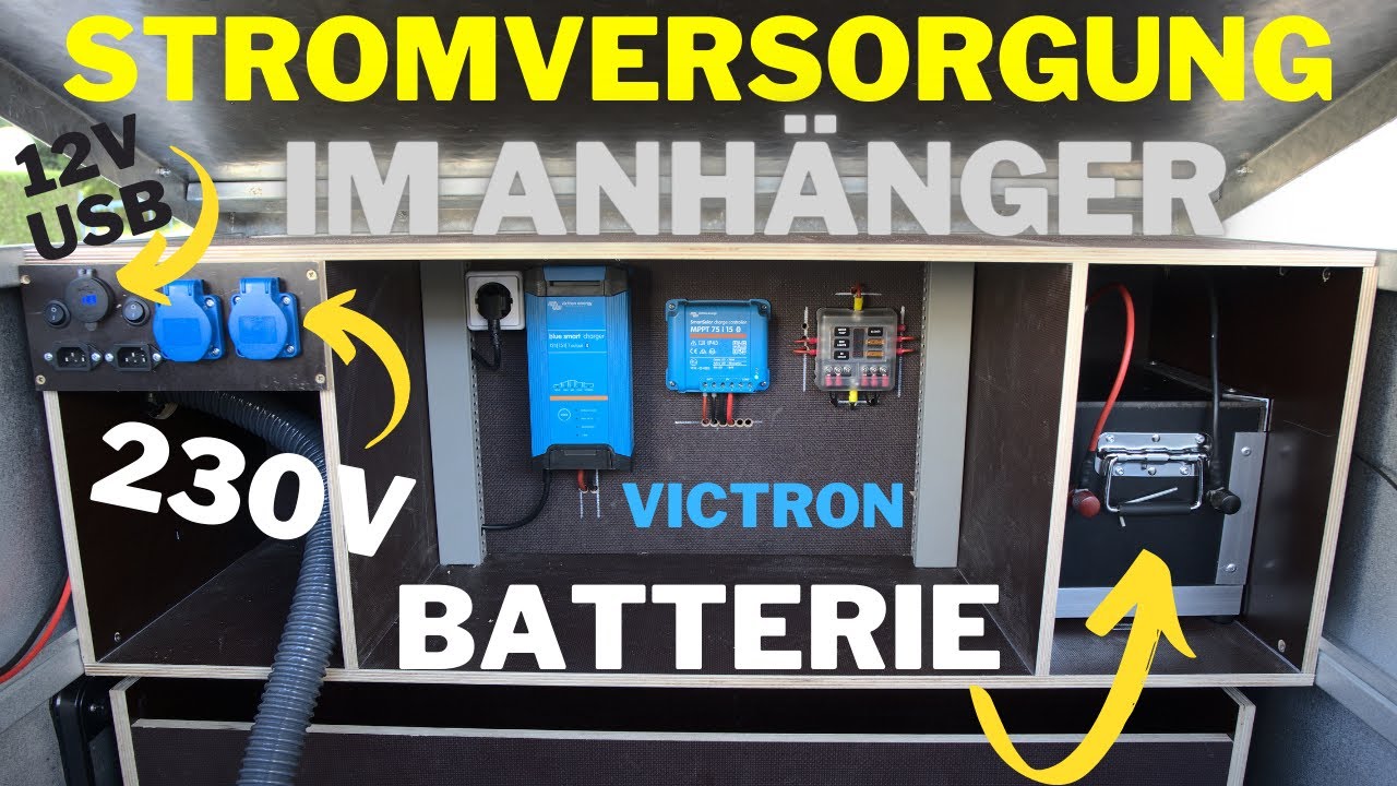 12V/230V Wohnmobil Stromversorgung im Offroad-Zeltanhänger | Camper Elektrik Ausbau