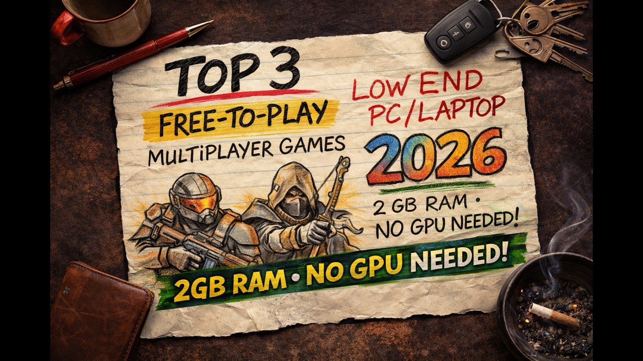TOP 3 Free-to-Play Multiplayer GAMES for Low End PC/Laptop - 2026 (2GB RAM, No GPU Needed