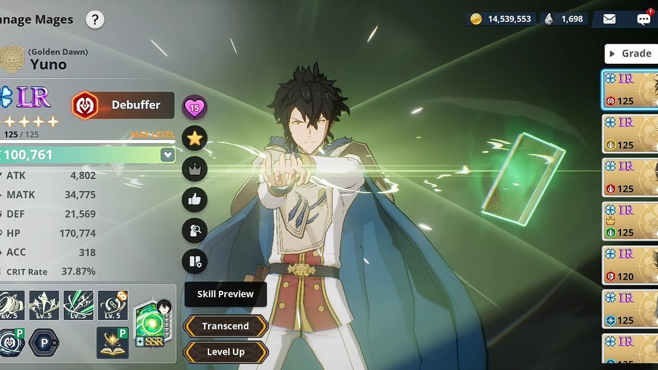 Yuno 100K POWER! & Mimosa 5/5 Enhance (BLACK CLOVER M)