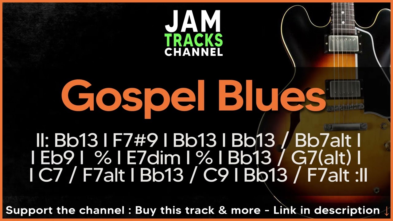 Soulful Gospel Blues Guitar Backing Track in Bb