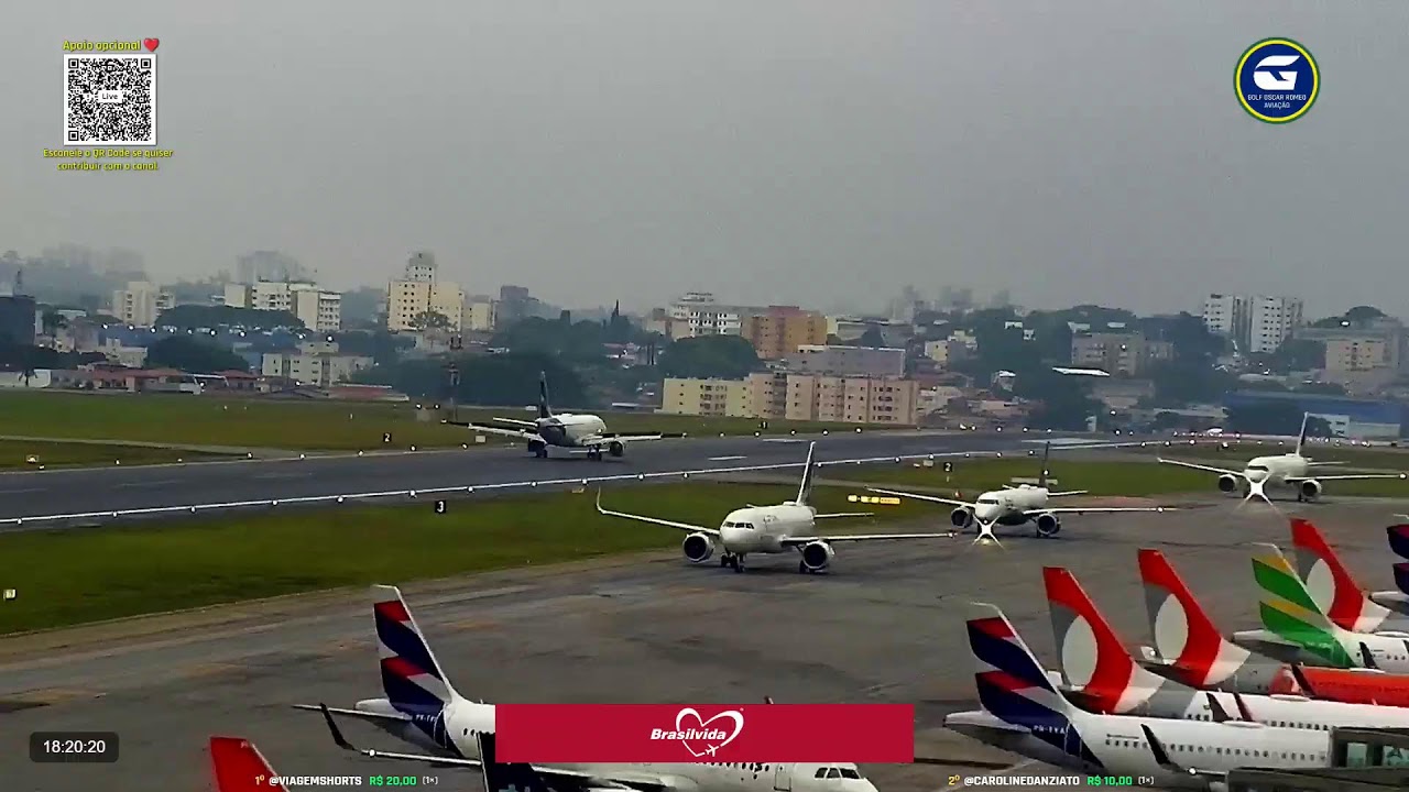 08/12/2025 - LIVE CGH, GRU, VCP - CÂMERAS GOLF OSCAR ROMEO AVIAÇÃO