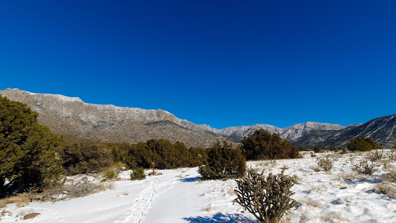 Foothills Trail ❄️ Snowy Hike in Sandia Mountains (New Mexico)