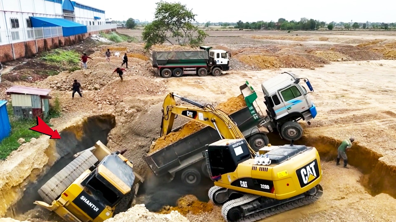 WOW OMG!! Unexpected Construction Gone Wrong Bulldozer Dump Truck Mistake at Work and Excavator