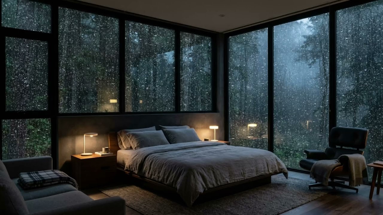 ⛈️ Rain and Thunder White Noise for Focus 🌧️ Relaxing Background Storm