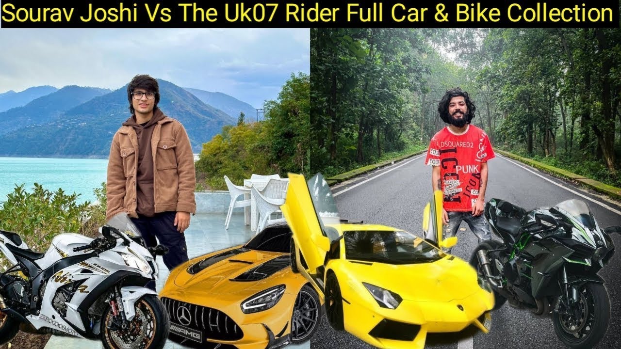 The Uk07 rider vs Sourav Joshi vlogs car Comparison |Youtuber Expensive Bike | #theuk07rider #viral