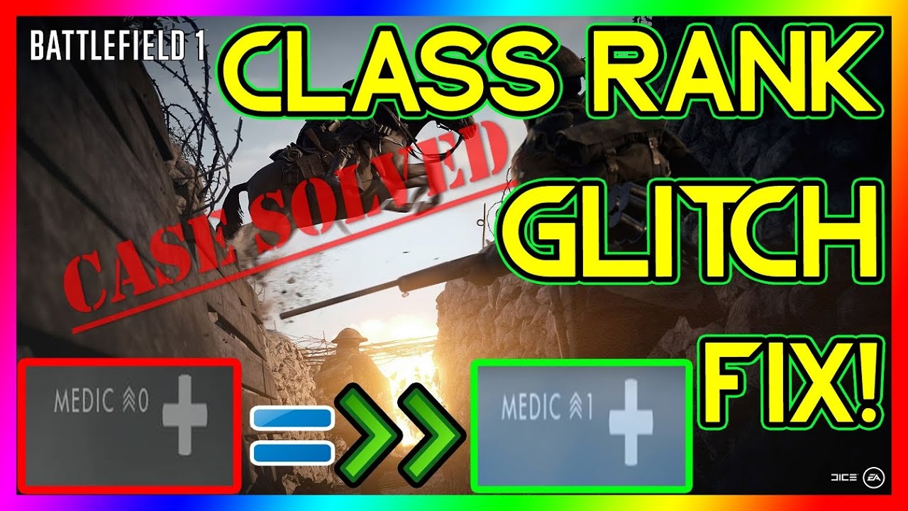 Battlefield 1 RANK Up GLITCH FIX SOLUTION | HOW TO RANK CLASS UP | HOW TO SEE CLASS RANK PROGRESSION