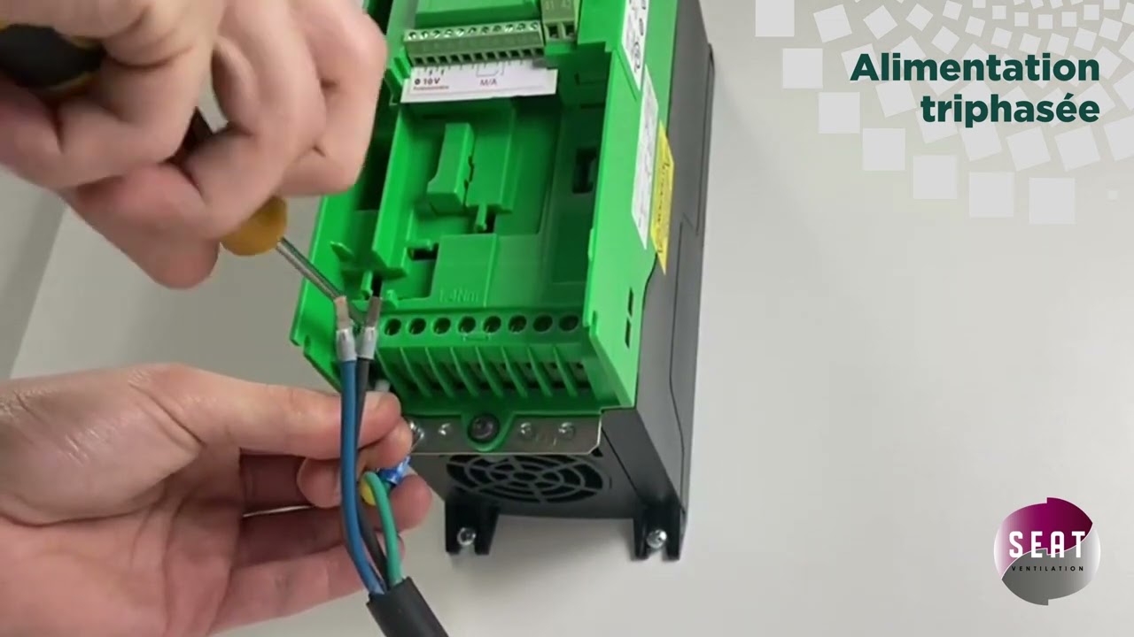 Câblage du variateur de fréquence triphasée SEAT Ventilation