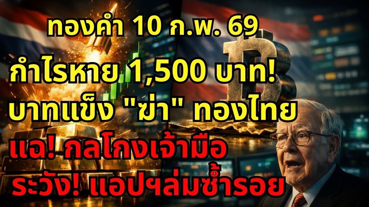ด่วน! บาทแข็ง 31.11 ทุบราคาทอง เตือนภัย 