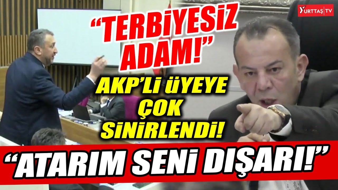 Tanju Özcan AKP'li üyeye çok sinirlendi! 