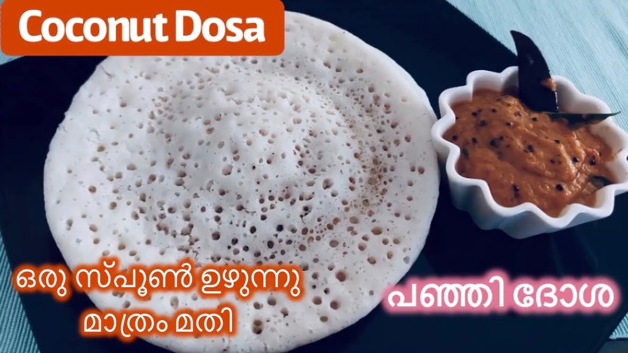 Coconut Dosa| Sponge Dosa| ഇത്രയും സോഫ്റ്റ് ദോശ നിങ്ങൾ കഴിച്ചിട്ടുണ്ടാവില്ല| പഞ്ഞി പോലുള്ള തേങ്ങാദോശ