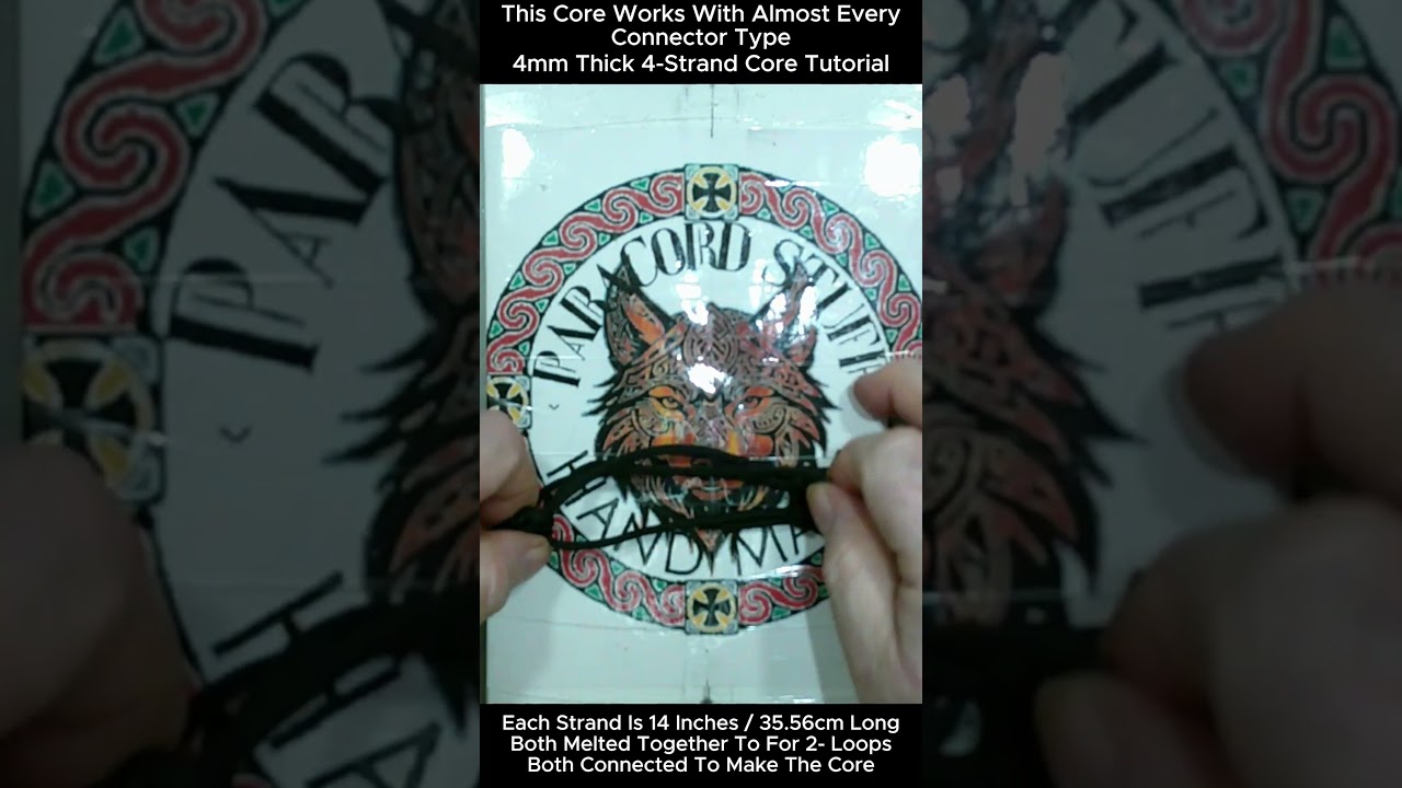 4mm Thick 4 Strand Core Setup Tutorial Video #diy #paracordbracelet #doityourself #handmade