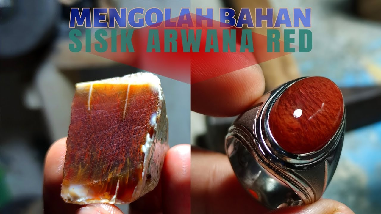 PROSES GOSOK BAHAN BATU AKIK PANDAN MERAH‼️
