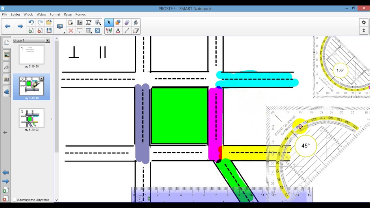 proste prostopadłe i równoległe