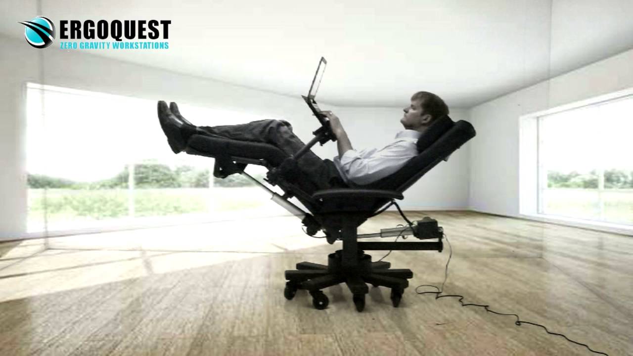 Reclining Office Chair with Laptop Tray