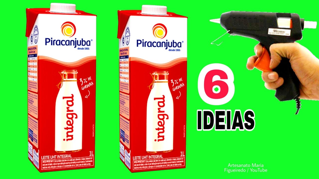 6 IDEIAS CRIATIVAS COM CAIXA DE LEITE | FAÇA VOCÊ MESMO