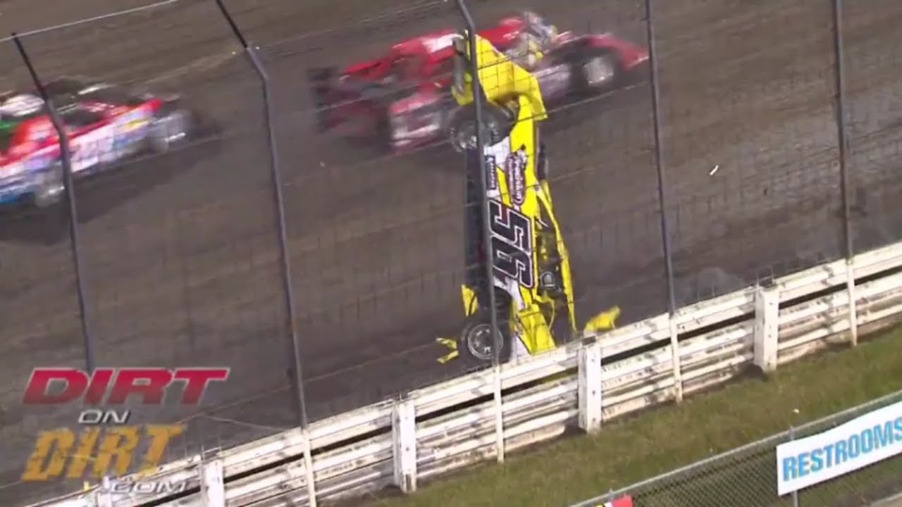 Dirt Late Model crash comp.