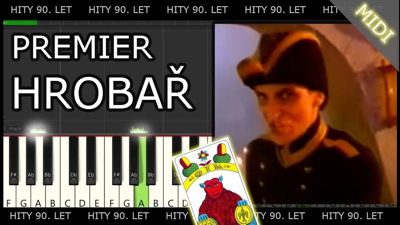 Hrobař - Premier  (piano tutorial / noty / MIDI)