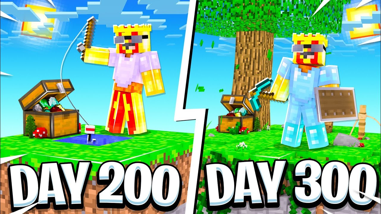 Я провел 300 дней в Minecraft Cubecraft Skyblock... Вот что произошло
