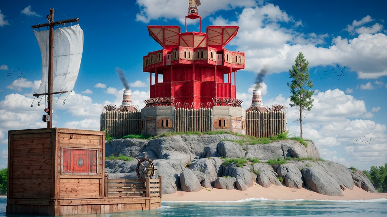 We Built an OVERPOWERED MOUNTAIN FORTRESS in Rust..