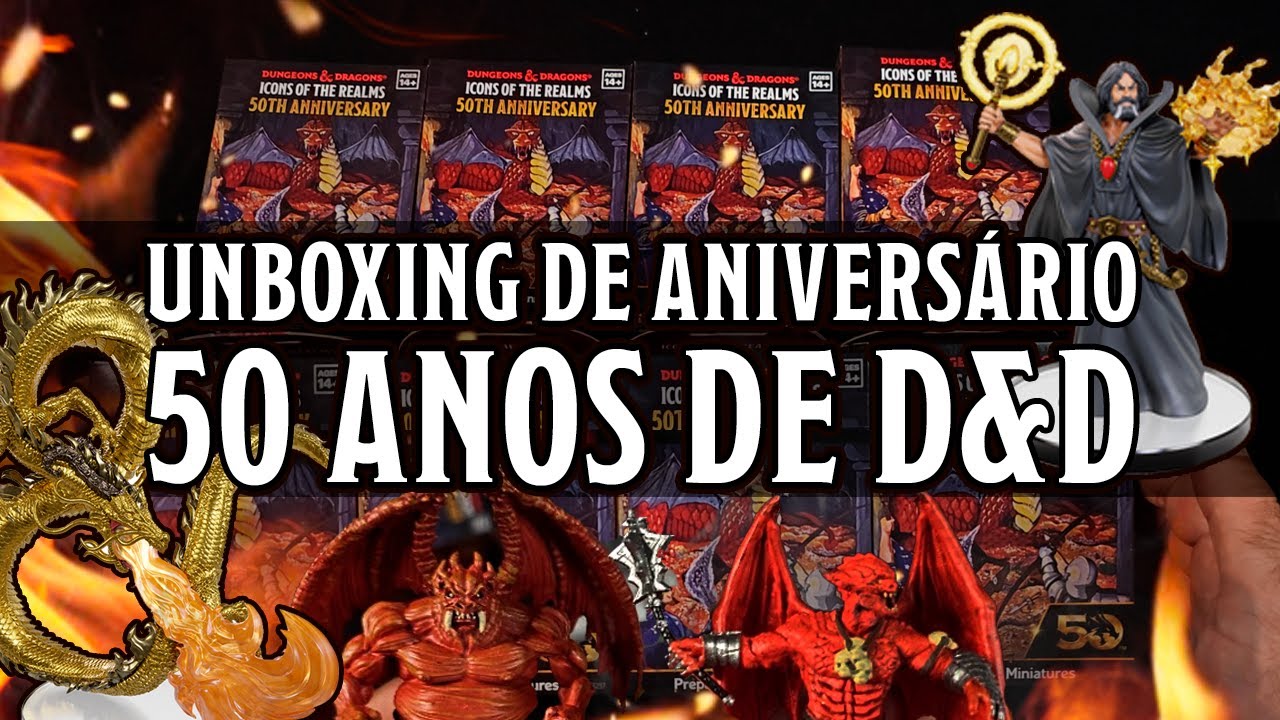 COLEÇÃO DE MINIATURAS - 50 ANOS DE DUNGEONS AND DRAGONS - UNBOXING MAROTO de ANIVERSÁRIO !