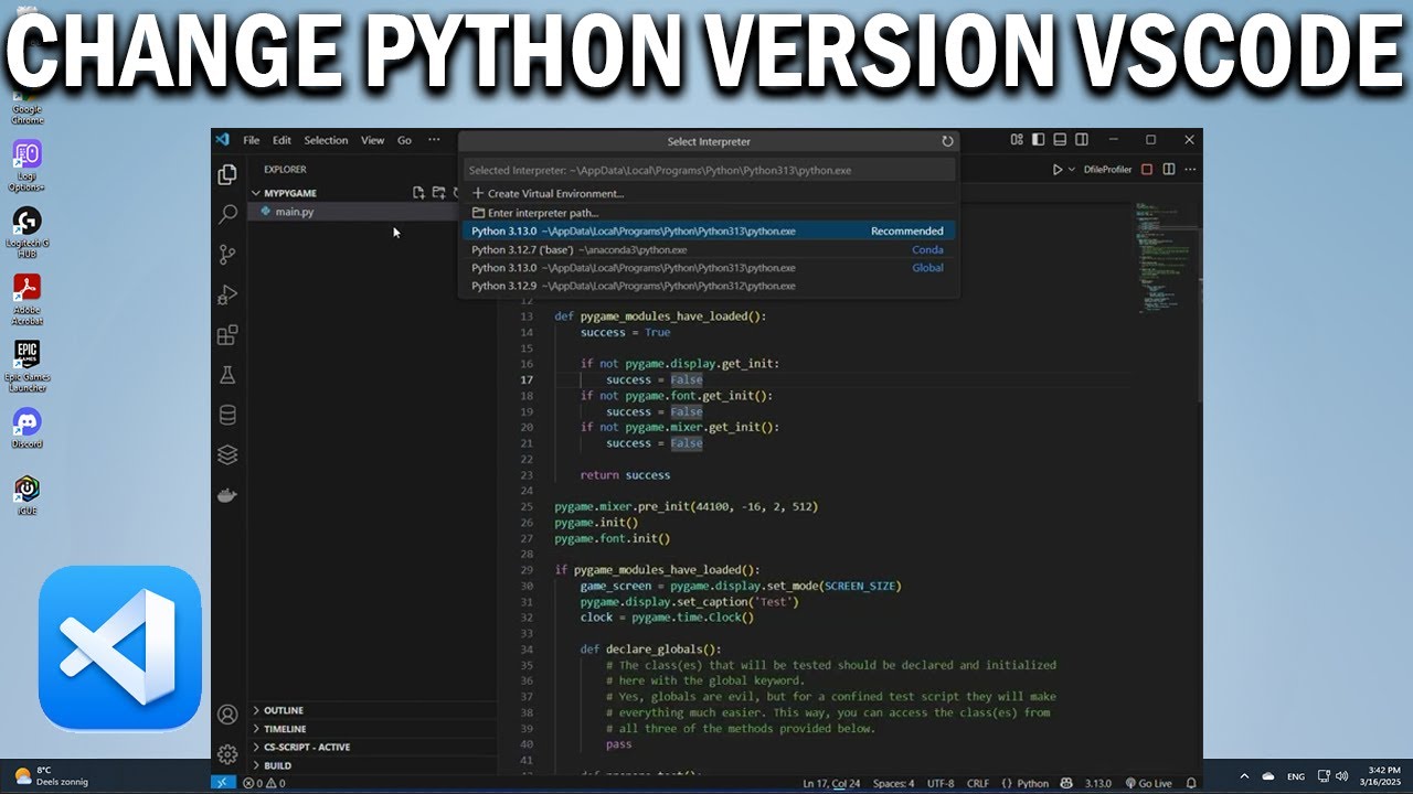How To Change Python Versions in Visual Studio Code - Easy Fix