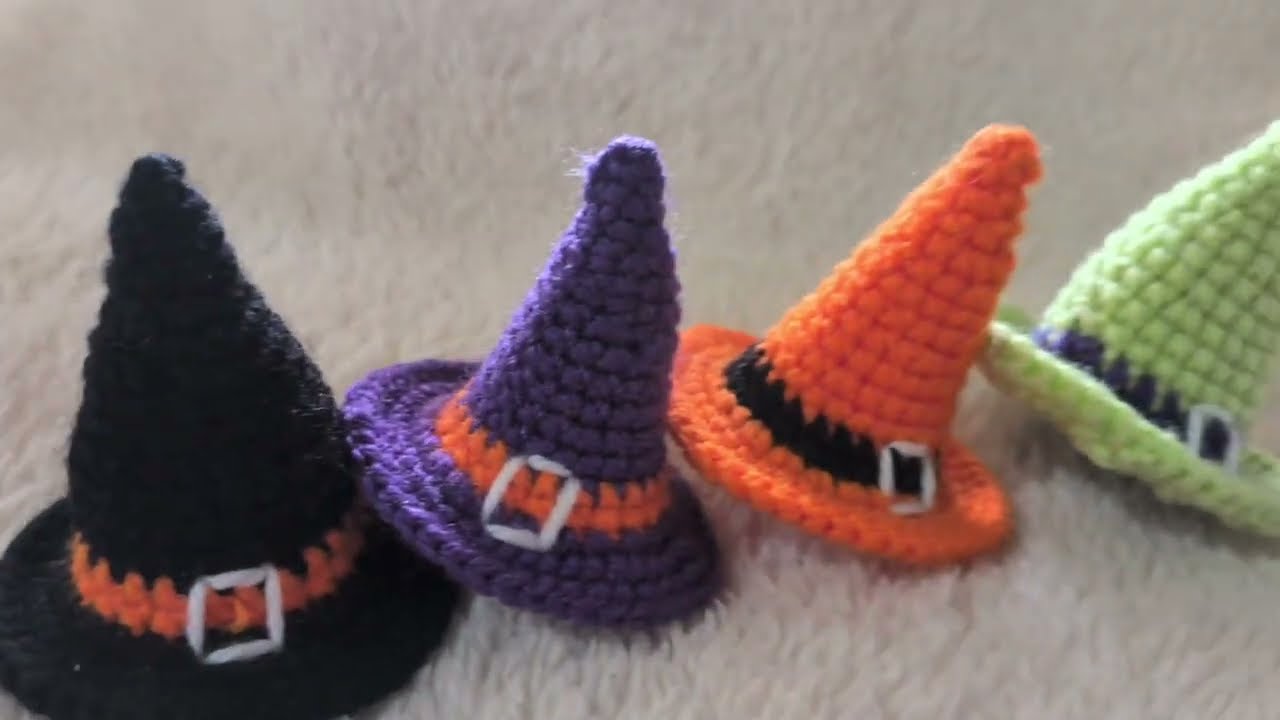 🧙‍♀️✨ How to Crochet a Witch Hat | Easy DIY Halloween Crochet Tutorial (Beginner Friendly!) 🎃🧶
