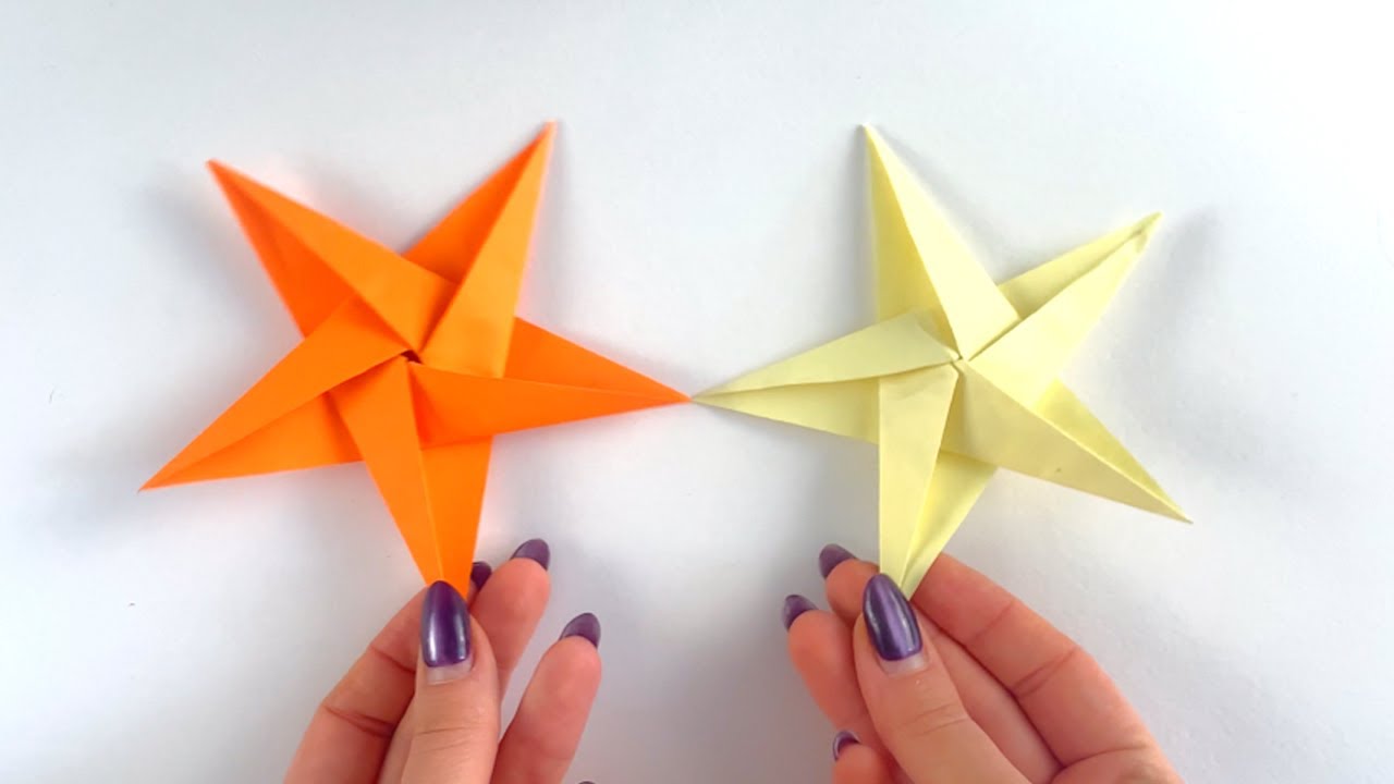 Origami Five Pointed Star - Easy Origami Star Tutorial - Paper Tricks