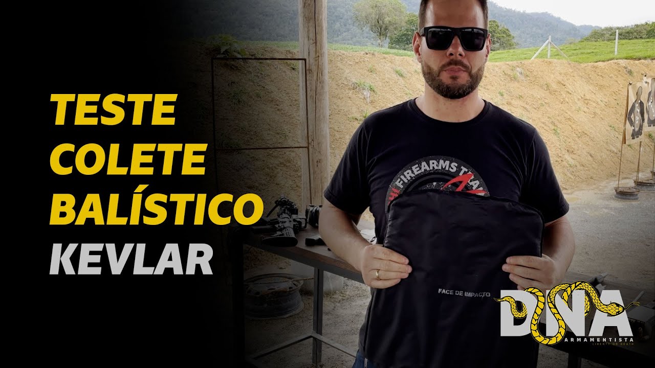 Teste resistência colete balístico kevlar