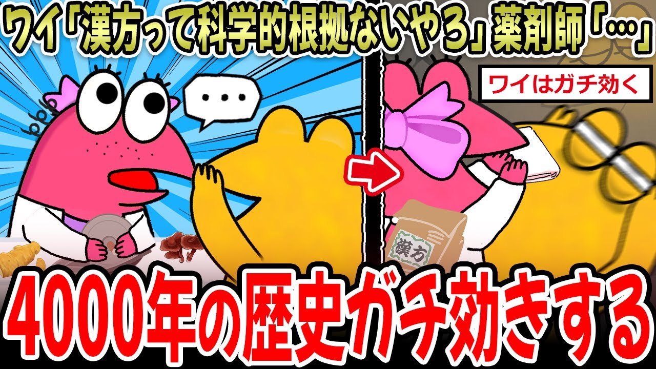 【🌿】ワイ「漢方って科学的根拠ないやろw」薬剤師「…」→4000年の歴史なぜか効いてて草【2ch面白いスレ】