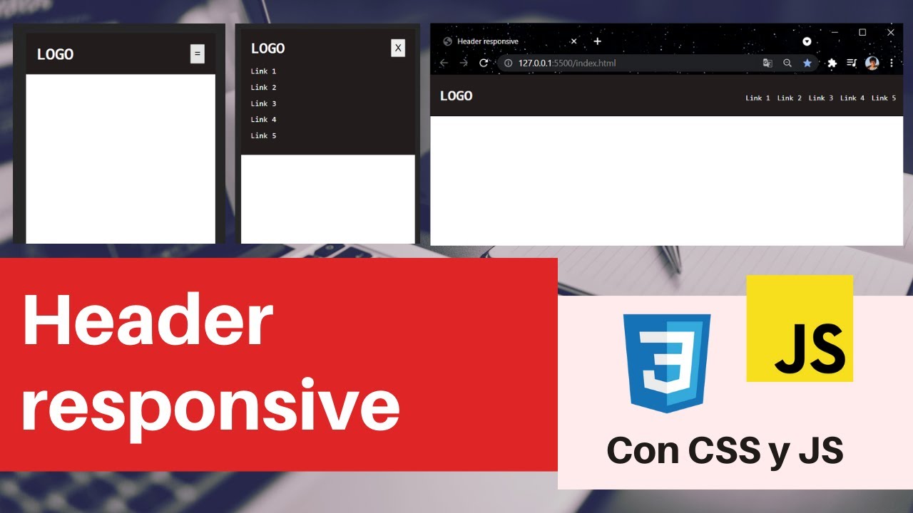 Header responsive | menu mobile | con CSS y JS