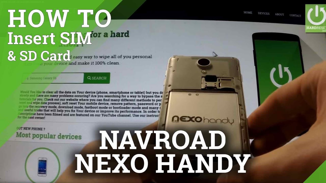 NAVROAD Nexo Handy - How to Insert SIM card and micro SD card