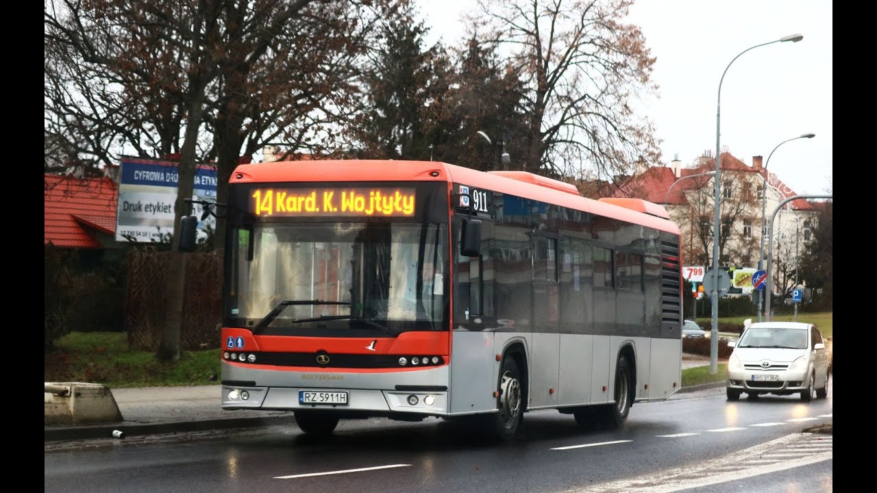 Linia 14. Dworzec Lokalny ➡️ Kard. K. Wojtyły Pętla (Autosan Sancity M10LF #911)