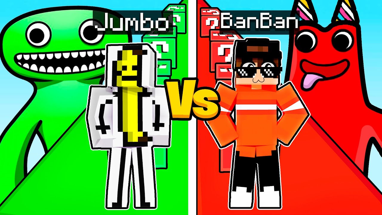DESAFÍO DE LUCKY BLOCK DE JUMBO JOSH VS BANBAN de GARTEN OF BANBAN en MINECRAFT 😱 | Pathofail