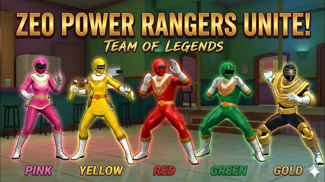 Unleashing the Zeo Crystal: Pure Power 🩷💛❤️🖤💚 Gameplay | zeo rangers |