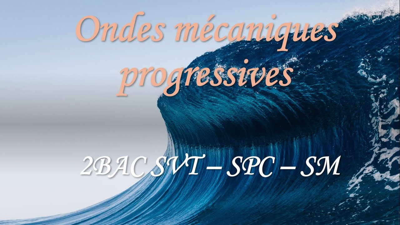 Cours physique 1: Ondes mécaniques progressives 2BAC SVT - SPC - SM