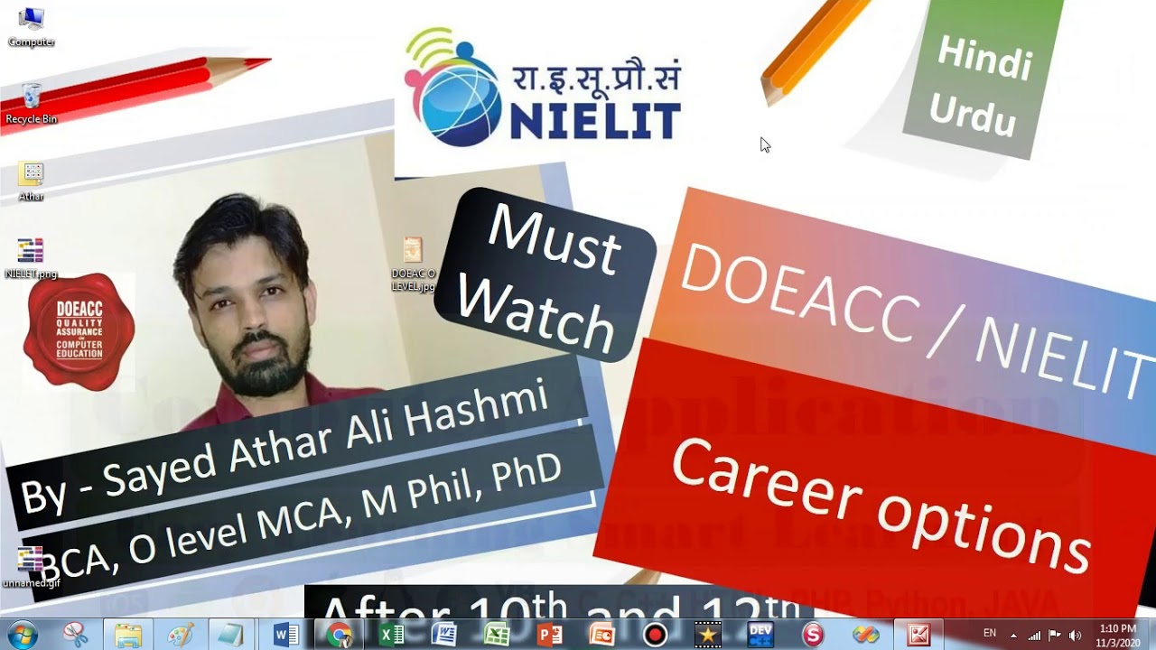 What is NIELIT | DOEACC | Courses After 12th | O level  | A  level  | B  level  | C level  Syllabus