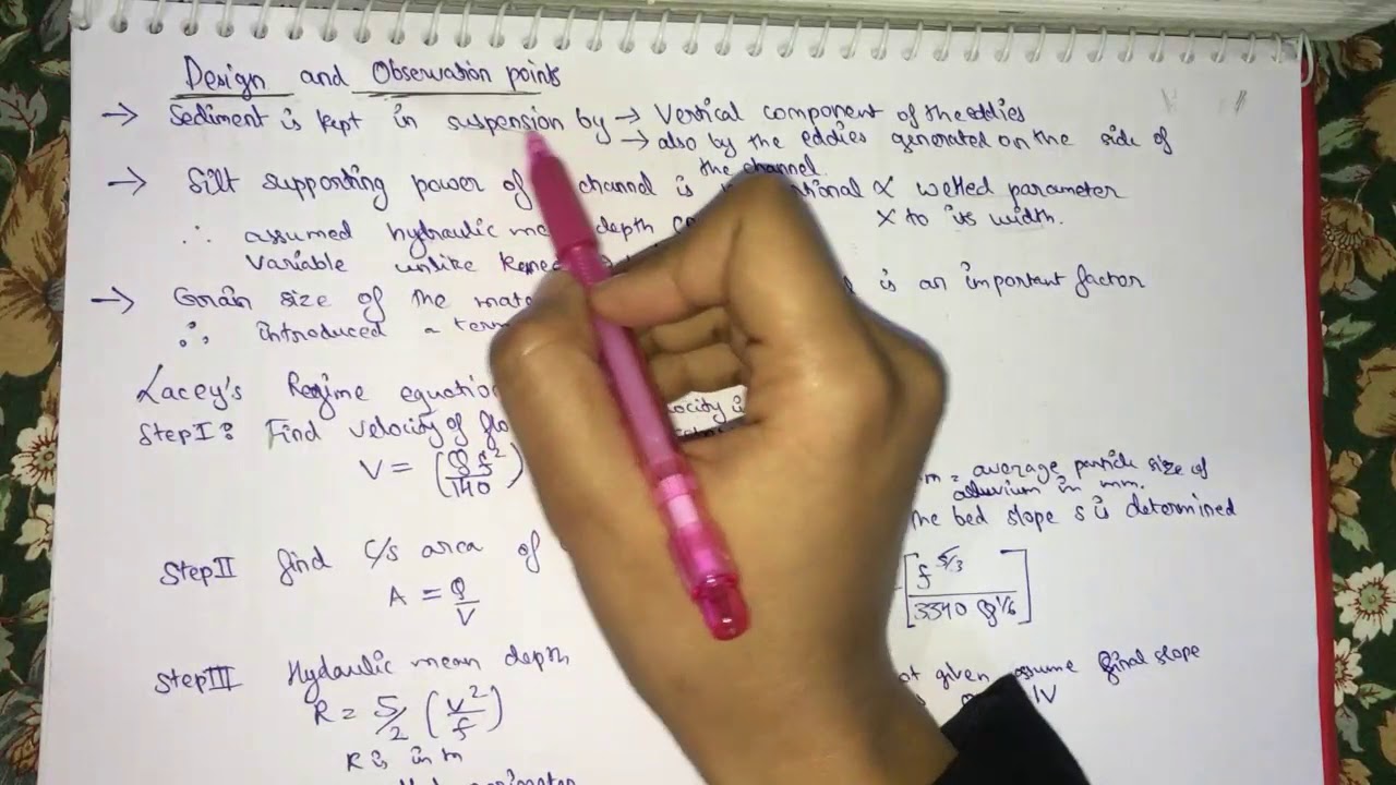 Lacey’s theory | part 4 (irrigation engineering)