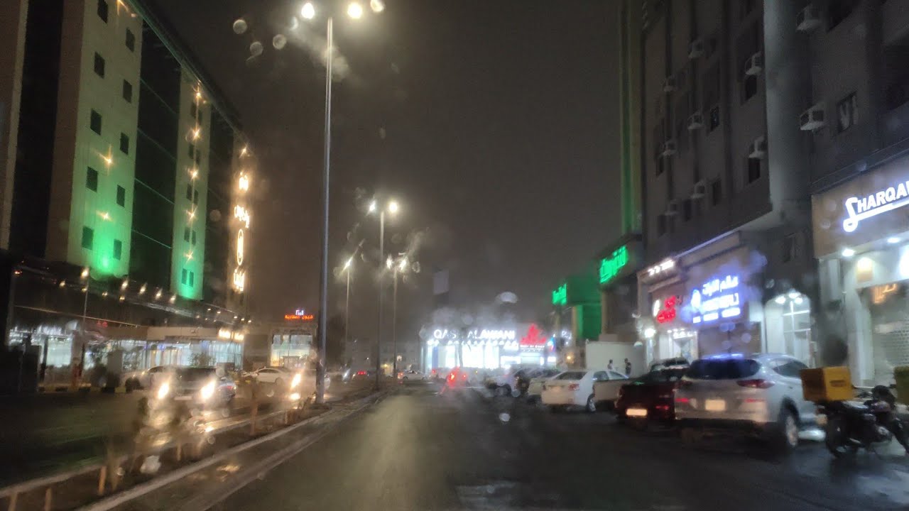 امطار جدة الآن هتان المطر 