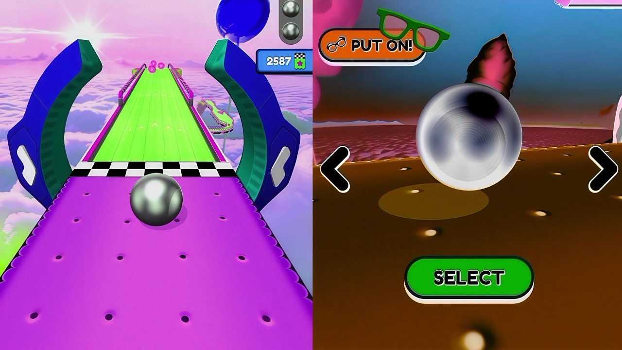 Going Balls Vs Reversed Video Gameplay Super SpeedRun #91