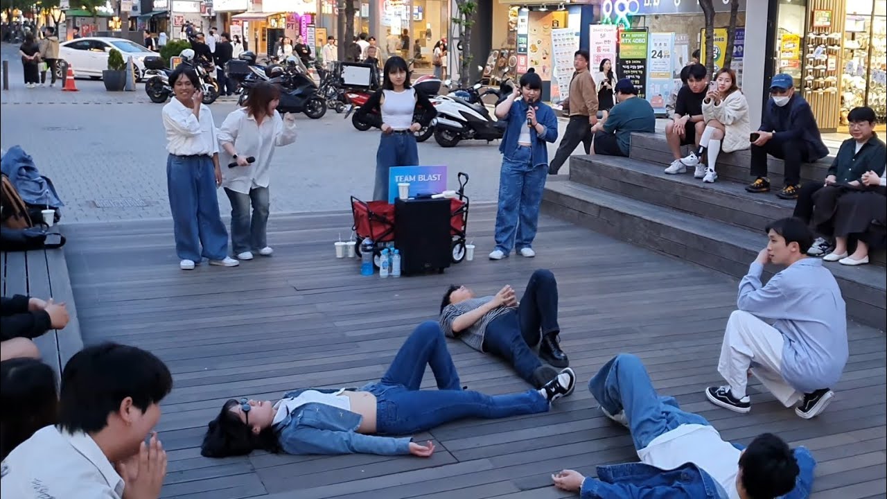 [STREET ARTIST] BLAST. INTERACTIVE SINCHON BUSKING. 240414.