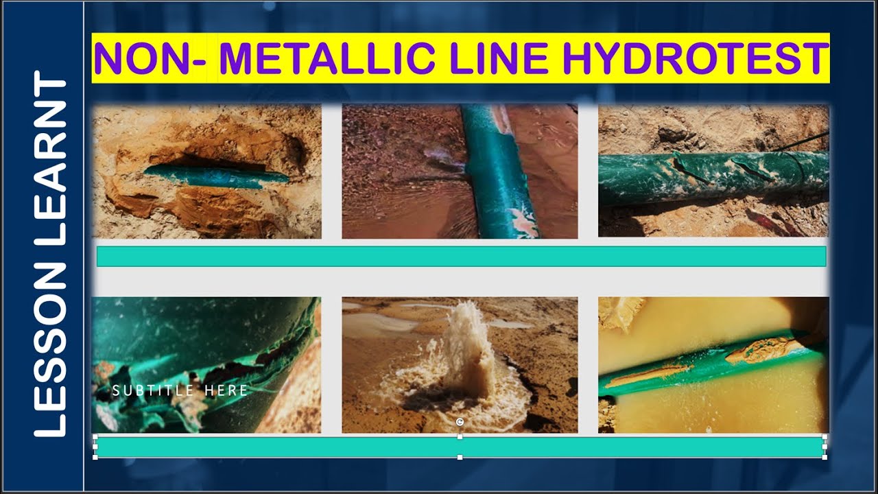 Non metallic line hydrotest