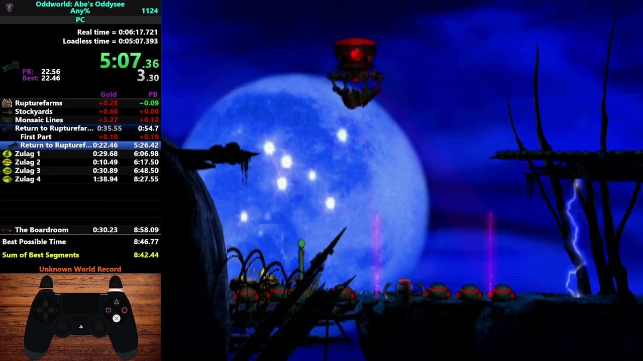 Abe's Oddysee Any% Speedrun in 8:56.832