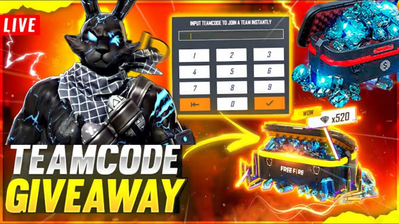 FREE FIRE LIVE CUSTOM ROOM GIVEAWAY| FF LIVE TEAM CODE GIVEAWAY | FF LIVE GIVEAWAY DJ ALOK |FF LIVE